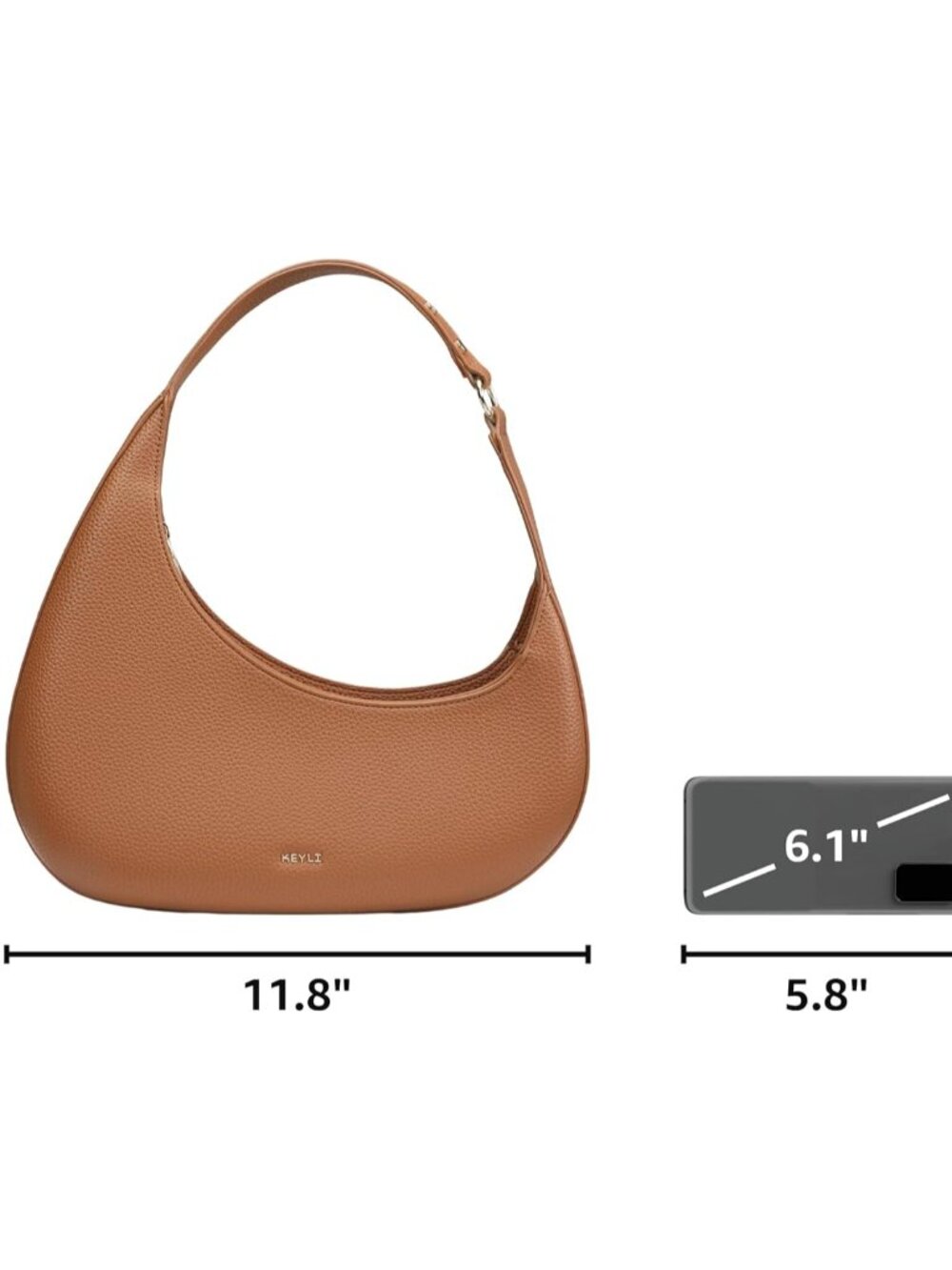 Shoulder Bag for Women Trendy Casual Leather Shoulder Purses lightweight Handbag - Picture 3 of 7